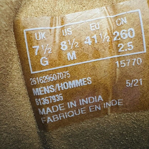 Clarks Lace Up Leather Slip-On Loafers Shoes Mens Sz 8.5 - Picture 7 of 7